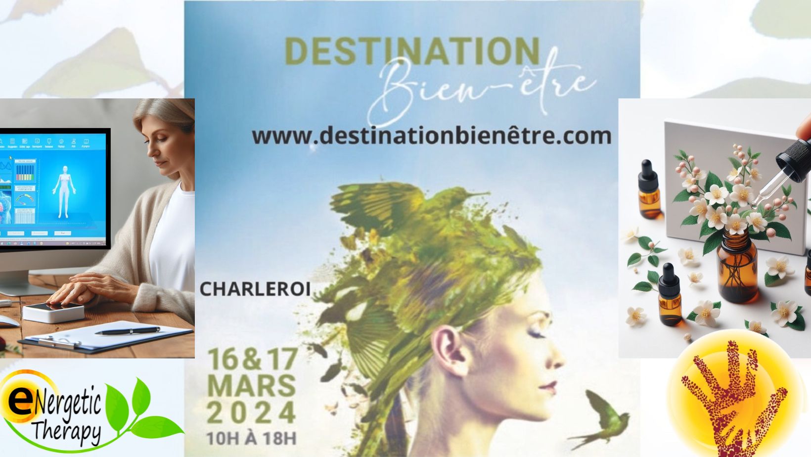 affiche du salon destination bien-être, bilan énergie fleurs de bach